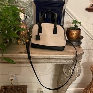 kate spade Two-Tone Dome Satchel in Pale Pink and Black